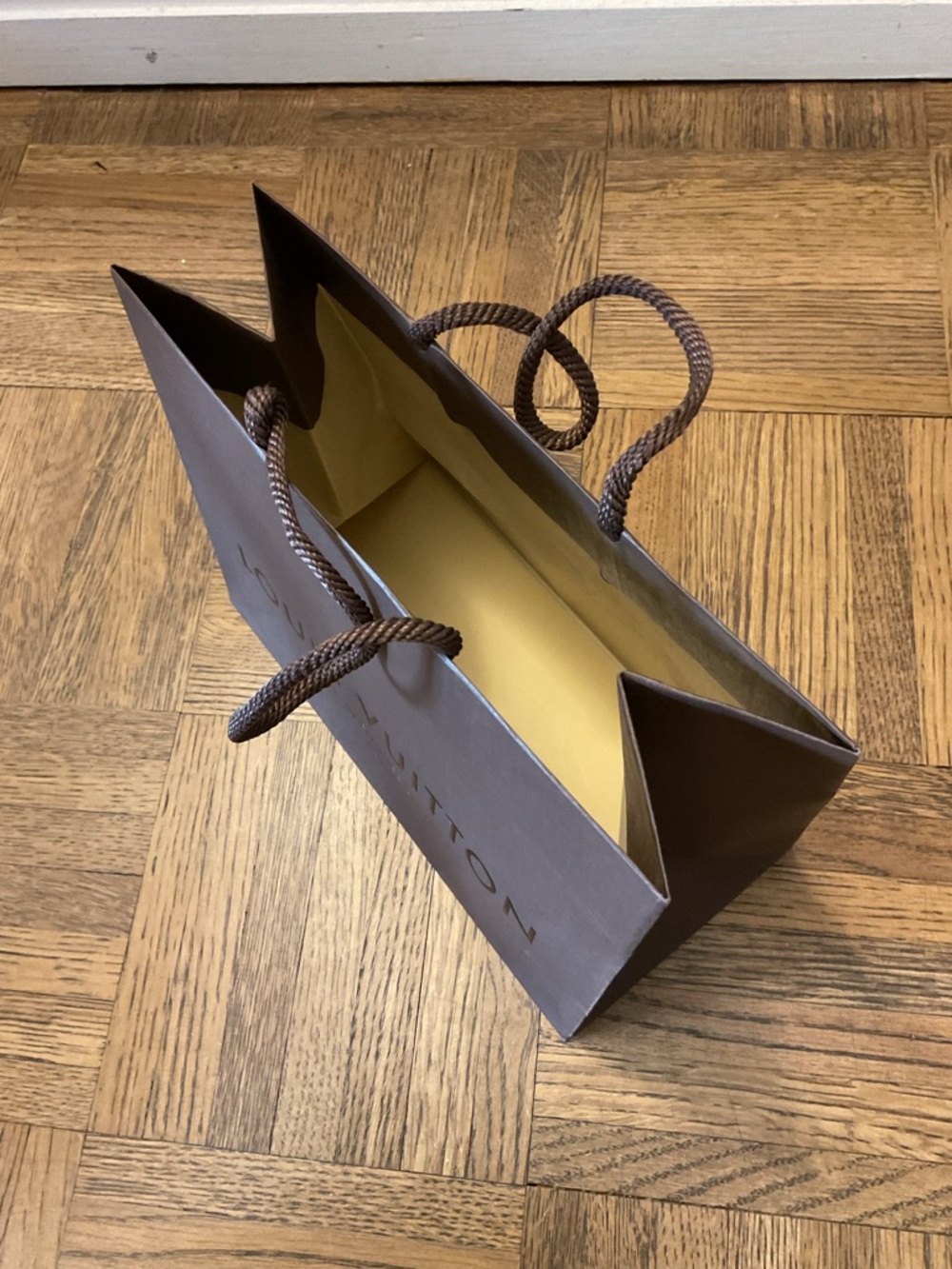 Louis Vuitton Brown Shopping Bag with Braided Handles - Picture 4 of 6